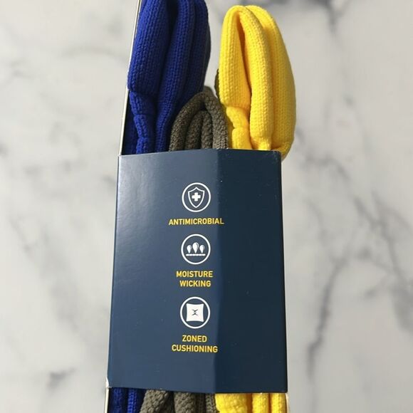 Polo Ralph Lauren Men's Performance Crew Socks - Yellow, Blue, Green, Size 10-13 - Picture 8 of 11